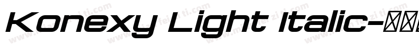 Konexy Light Italic字体转换